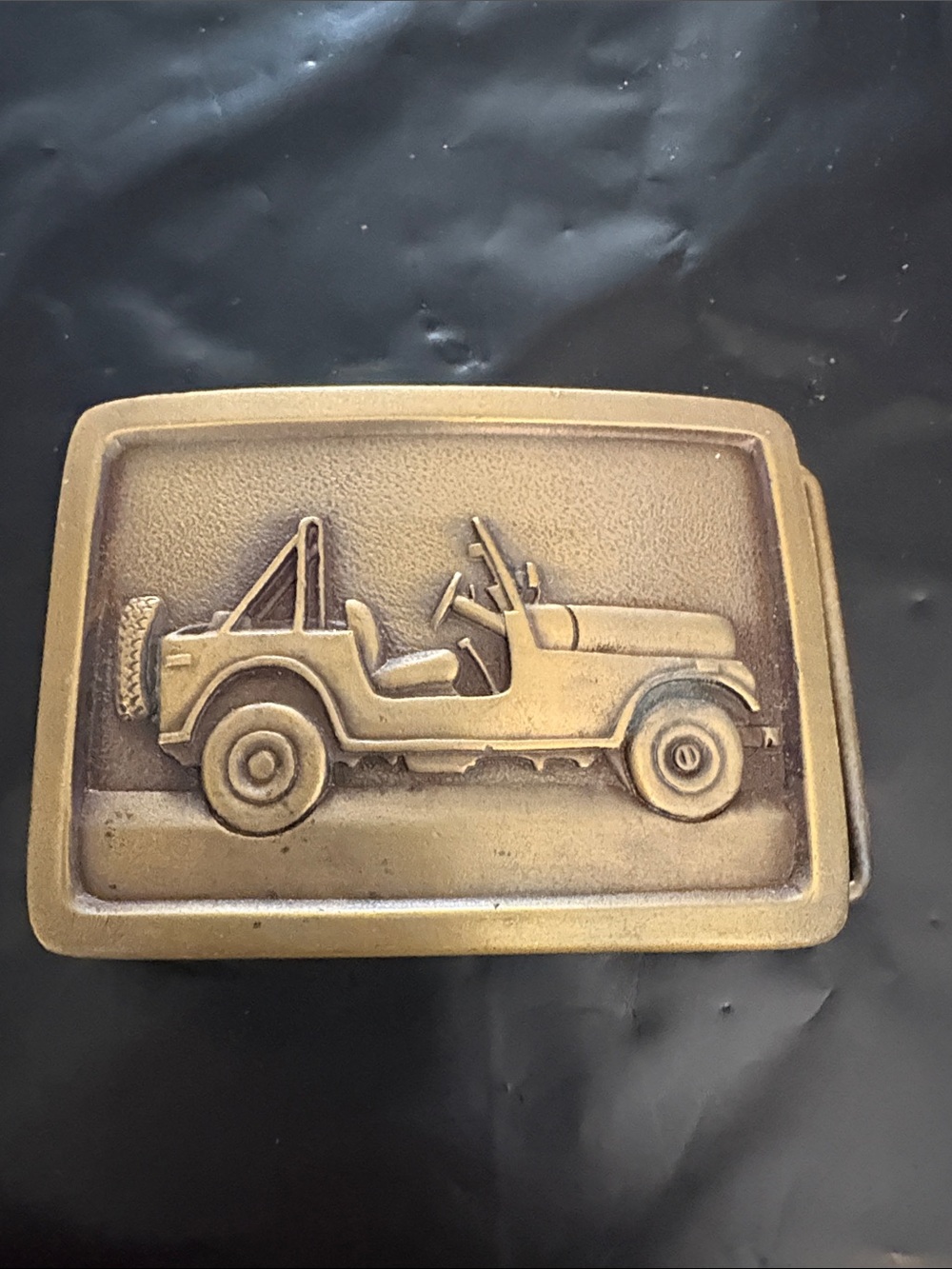 Antique Brass Jeep Buckle - Men’s Belt Accessory